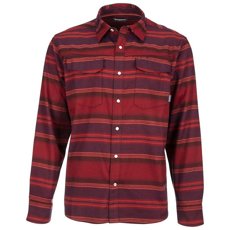 Фотография Рубашка Simms Gallatin Flannel LS Shirt, Auburn Red Stripe, S