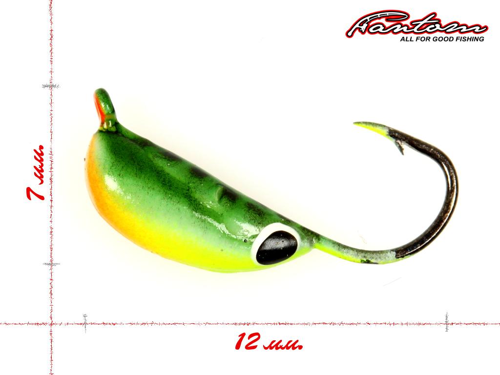 Фотография Мормышка Fantom рижский банан d2.5 N92 окрашенная
