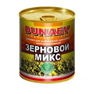 Фото Добавка для прикормки металлобанка 320мл "Дунаев Зерновой Микс"