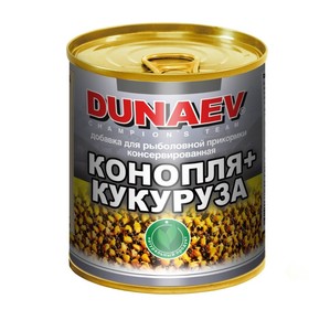 Фото Добавка для прикормки металлобанка 320мл "Дунаев Конопля Кукуруза"