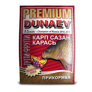 Фото Прикормка Dunaev-Premium 1кг Карп-Сазан Тутти-Фрутти