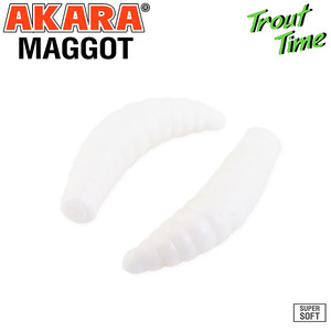 Фото Силиконовая приманка Akara Trout Time MAGGOT 1,3 Shrimp 02T (12 шт.)