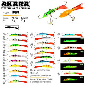 Фото Балансир Akara Ruff 60мм 17гр. (2,4in-3/5oz) 29