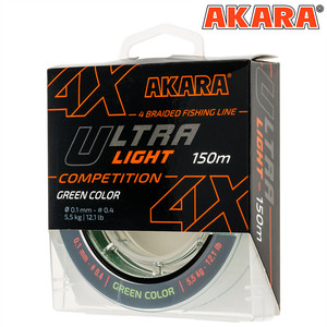 Фото Шнур Akara Ultra Light Competition Green 150 м 0,06