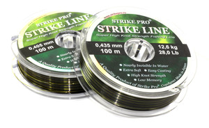Фото Леска Strike Pro "Strike Line" зелёно-чёрная 0,165mm 2,1 kg 100m 10шт