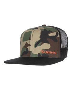 Фото Кепка Simms CX Flat Brim Cap, Woodland Camo