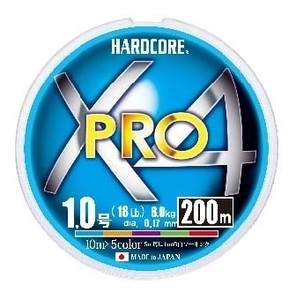 Фото Пл.шн. Duel PE Hardcore X4 PRO 200m #0.6 5color 4 кг. (0.13мм)