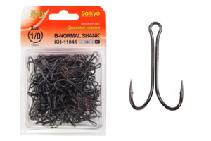 Фото Крючки Saikyo двойн.Normal Shank KH-11041 №1/0 BN (100шт)