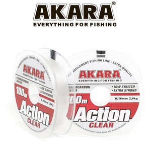 Фото Леска Akara Action Clear 100 м 0,40 прозрачная
