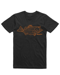Фото Футболка Simms Bass Line T-Shirt, Black, XL