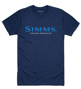 Фото Футболка Simms Logo T-Shirt, Dark Moon Heather, S