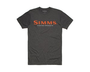 ФУТБОЛКА SIMMS LOGO T-SHIRT, CHARCOAL HEATHER