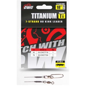 Фото Поводок титан.плетен.1X7 CWC Titanium Wire leader 7strand 24 75lb 60cm