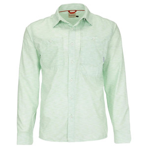 Фото Рубашка Simms Double Haul LS Shirt, Lt.Green Texture Wave Print, XL