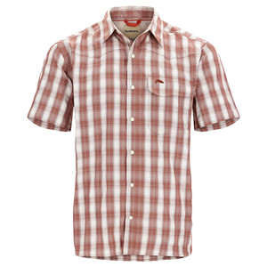 РУБАШКА SIMMS BIG SKY SS SHIRT, CLAY/HICKORY PLAID