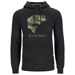 Толстовка Simms Bass Fill Hoody, Charcoal Heather