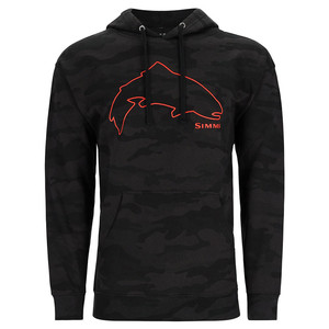 Фото Толстовка Simms Trout Outline Hoody, Woodland Camo Carbon