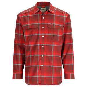 Фото Рубашка Simms Coldweather LS Shirt, Cutty Red Asym Ombre Plaid, M