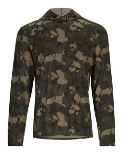 Термофутболка Simms Bugstopper Solarflex Hoody, Reg. Camo Olive Dr. L