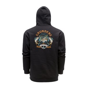 Фото Толстовка Grundens Displacement DWR Hoodie Tuna Tattoo, Black, L