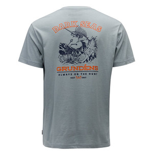 Фото Футболка Grundens Dark Seas X Grundens Battlelines SS T-ShirtSilver XL