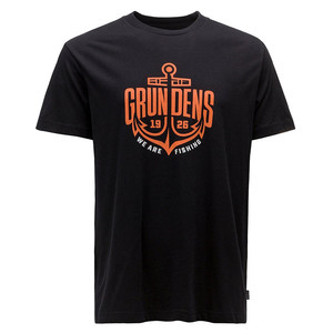 Фото Футболка Grundens Logo Anchor SS T-Shirt, Black, S