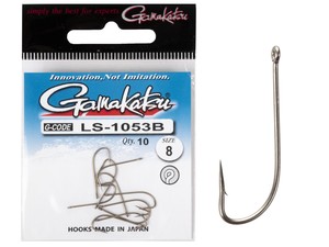 Фото Крючки Gamakatsu LS-1053B LABEL EYED HOOKS BRONZE разм. 08 10шт.