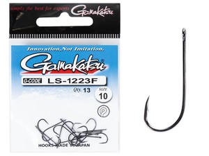 Фото Крючки Gamakatsu LS-1223F LABEL EYED HOOKS BLACK разм. 10 13шт.