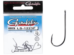 Фото Крючки Gamakatsu LS-1223F LABEL EYED HOOKS BLACK разм. 12 13шт.