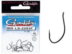 Фото Крючки Gamakatsu LS-2293F LABEL EYED HOOKS BLACK разм. 10 11шт.