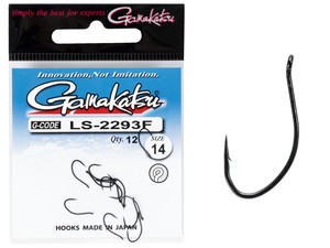 Фото Крючки Gamakatsu LS-2293F LABEL EYED HOOKS BLACK разм. 14 12шт.