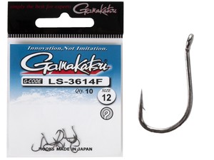 Фото Крючки Gamakatsu LS-3614F LABEL HOOKS BLACK разм. 12 10шт.