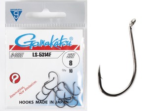 Фото Крючки Gamakatsu LS-5314F HOOKS BLACK разм. 08 10шт.