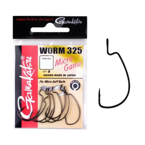 Крючки офсетные Gamakatsu WORM 325 MICRO GAME HOOKS разм. 06 8шт.