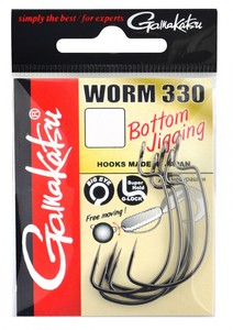 Крючки офсетные Gamakatsu WORM 330 BOTTOM JIGGING HOOKS разм. 01 6шт.