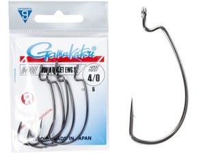 Крючки офсетные Gamakatsu WORM OFFSET EWG SL HOOKS BLACK разм. 4/0 5шт