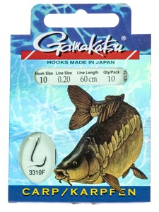 Фото Крючки с пов. Gamakatsu BOOKLET CARP 3310F р 10-0.20мм 60см 10шт