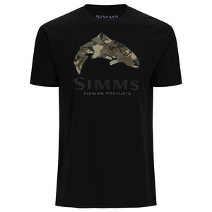 Фото Футболка Simms Trout Regiment Camo Fill T-Shirt, Black, XXL