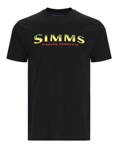 Фото Футболка Simms Logo T-Shirt, Black - Neon, L