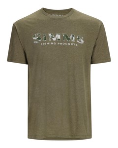 Фото Футболка Simms Logo T-Shirt, RC Dark Clover/Military Heather, S