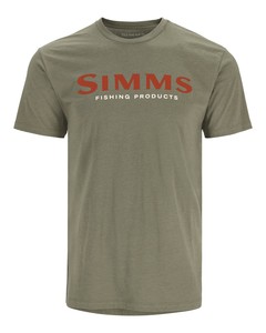 Фото Футболка Simms Logo T-Shirt, Simms Orange/Military Heather, XXL