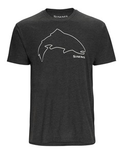 Фото Футболка Simms Trout Outline T-Shirt, Charcoal Heather, S