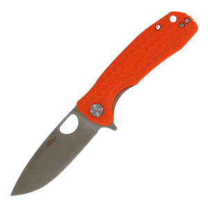 Фото Нож Honey Badger Flipper D2 L (HB1044) с оранжевой рукоятью