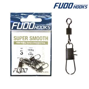 Вертлюг Fudo SCRI03 FCS Rolling Swivel w/int.snap BN №3 (4 шт./уп.)