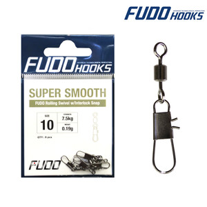 Вертлюг Fudo SCRI10 FCS Rolling Swivel w/int.snap BN №10 (6 шт./уп.)