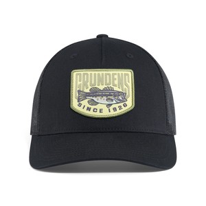 Фото Кепка Grundens Bass Patch Trucker, Black, One Size