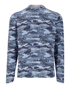 Фото Термофутболка Simms Bugstopper Solarflex Hoody, Shroud Selvedge, L