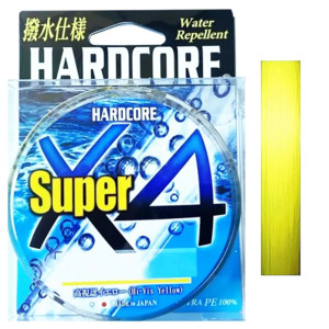 Фото Пл.шн. Duel PE Hardcore Super Cold X4 200м Hi-Vis Yellow #1,0 (0,17мм)