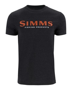 Фото Футболка Simms Logo T-Shirt, Dark Gunmetal Heather, M