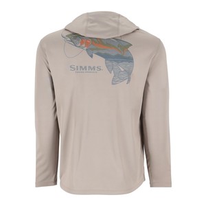 Фото Термофутболка Simms Tech Hoody - Artist Series, Dolomite Trout, XL